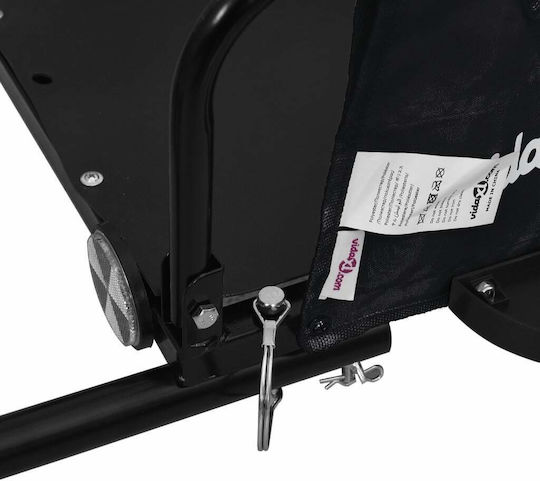 Vidaxl Bicycle Trailer Black Oxford Fabric Iron
