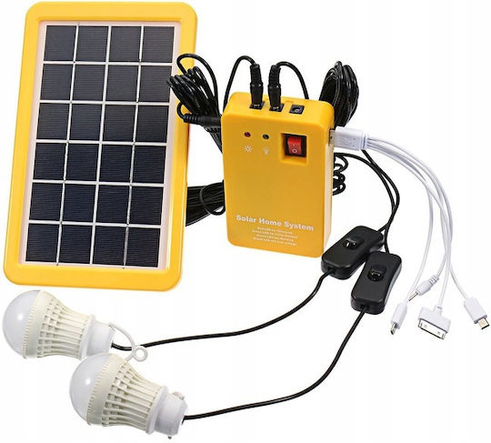 Portable Solar Panel Kit Ubx 2 X 1 W Bulbs Radio Mobile Phone Charging Function Ip33 Plastic