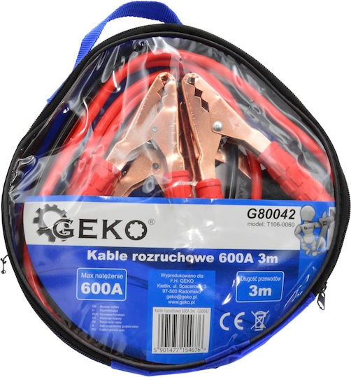 Geko Car Jumper Cables 600A 3m