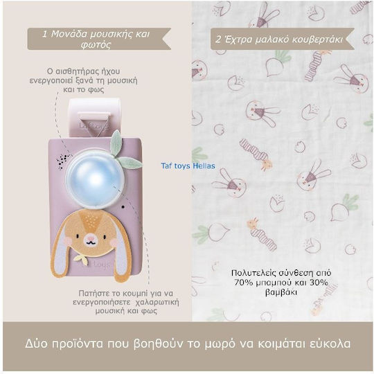 Taf Toys Ζωάκι Bunny Soother & Swaddle Set για Νεογέννητα