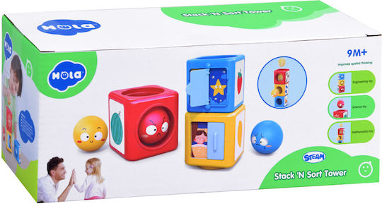 Hola Toys Jucărie Piramidă cu Sunete pentru 9++ Luni