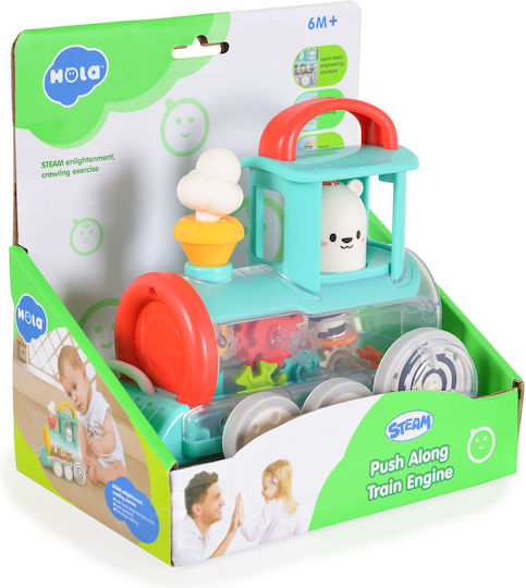 Hola Toys Συρόμενο Παιχνίδι Push Along - Train Engine για 6+ Μηνών