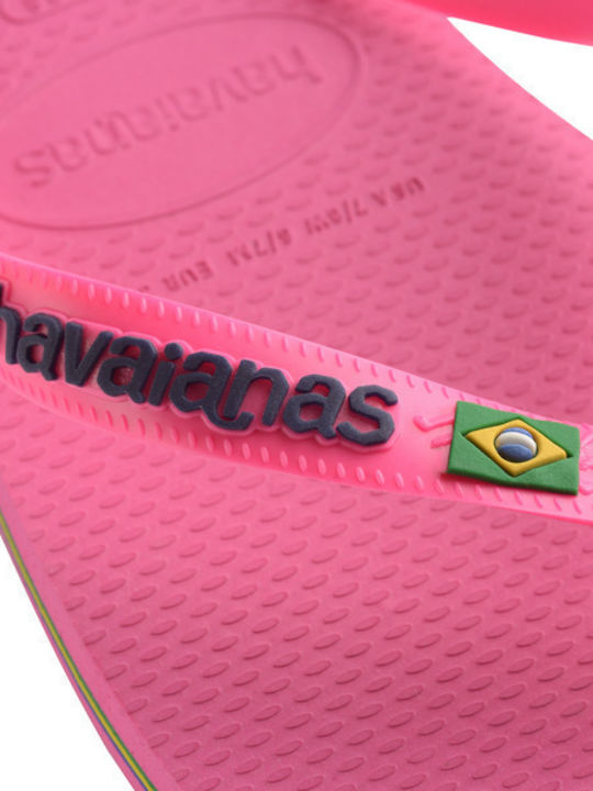 Brasil Logo Neon Σαγιονάρες σε Ροζ Χρώμα
