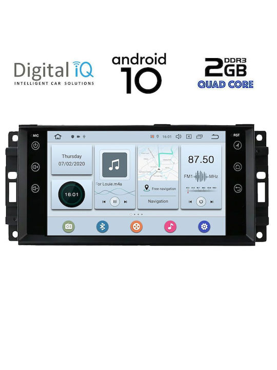 Digital IQ Car Audio System for Jeep Cherokee / Grand Cherokee / Patriot / Wrangler Jeep 2005-2018 (Bluetooth/USB/AUX/WiFi/GPS/Apple-Carplay/Android-Auto) with Touchscreen 7"