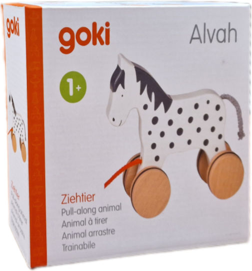 Goki Jucărie de Tras Pull-along Animal din Lemn