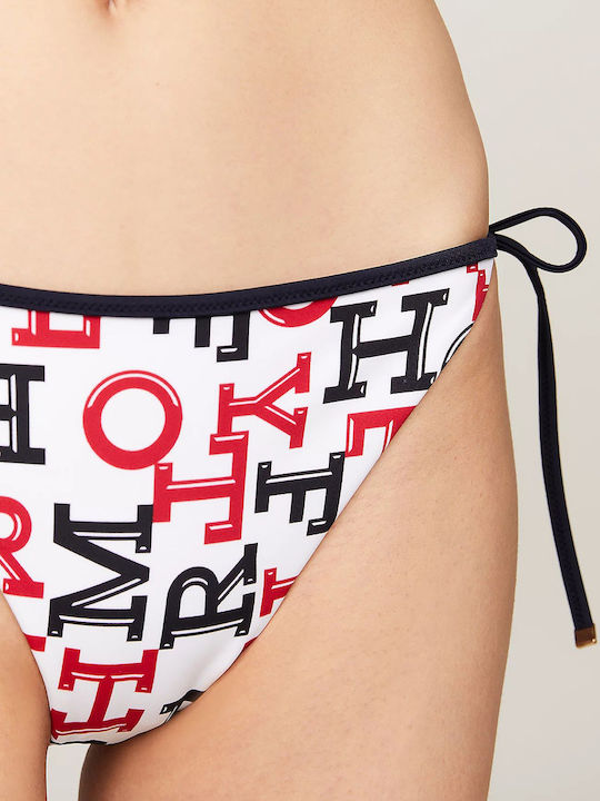 Slip Bikini Cu Dantelă Roșu
