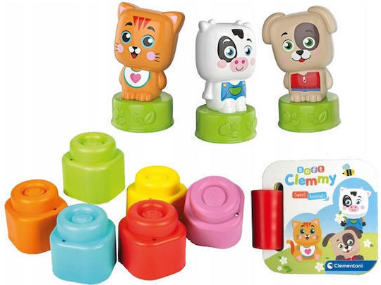 Clementoni Βιβλίο Δραστηριοτήτων Sweet Animals Soft Bricks & Activity Book για 6+ Μηνών