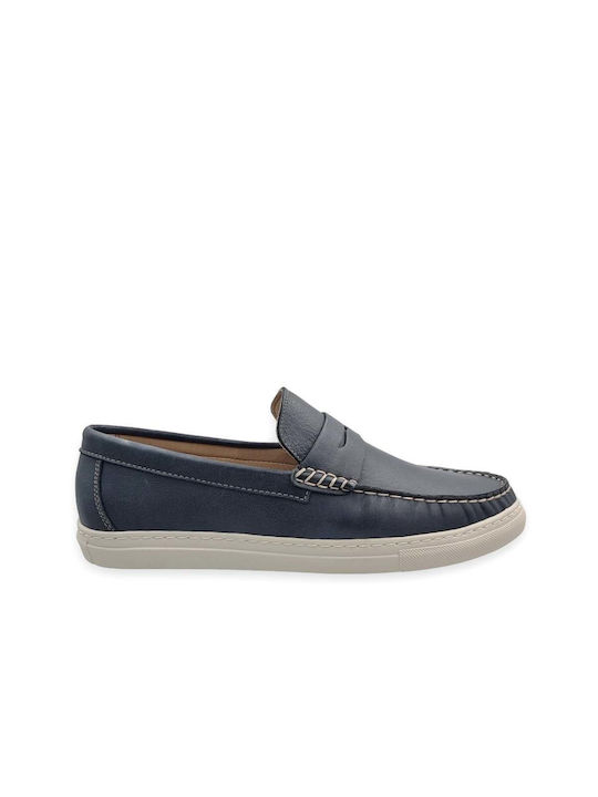 Adam's Shoes Men's Leather Moccasins Blue