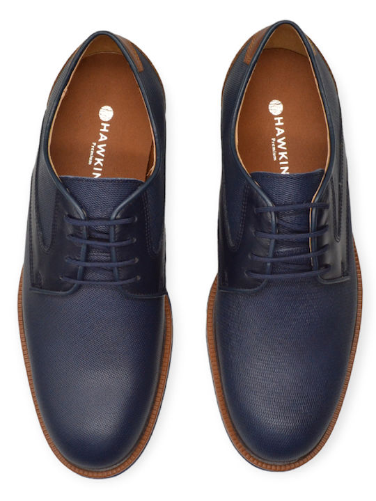 Hawkins Premium Men's Leather Casual Shoes Blue