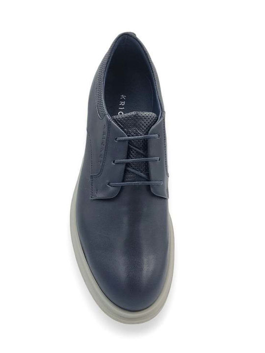 Men's Leather Casual Shoes Blue