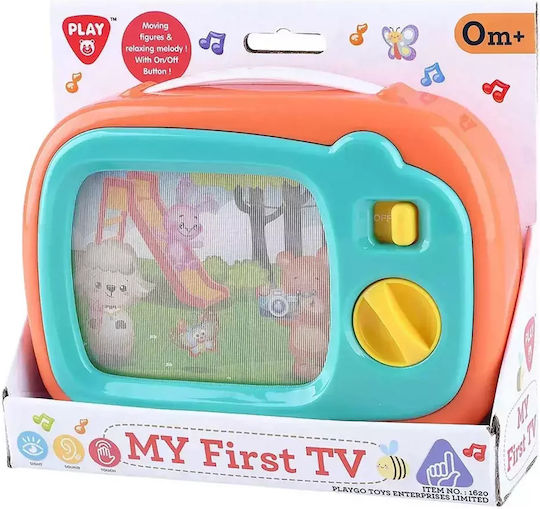 Playgo Βρεφικό Παιχνίδι Mini TV με Μουσική για Νεογέννητα