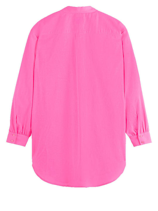 Langärmelig Damen Hemd Rosa