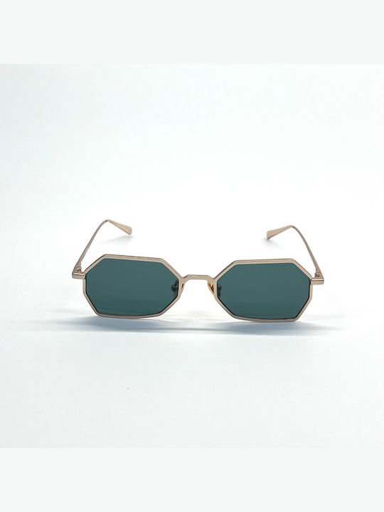 Kreuzbergkinder Sunglasses Χρυσά with Metal Frame & Green Lens Kreuzbergkinder Sunglasses Χρυσά with Metal Frame & Green Lens