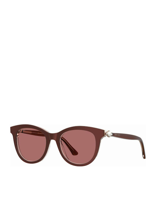 Jimmy Choo Γυαλιά Ηλίου Μπορντό με Κοκκάλινο Σκελετό Jimmy Choo Γυαλιά Ηλίου Μπορντό με Κοκκάλινο Σκελετό
