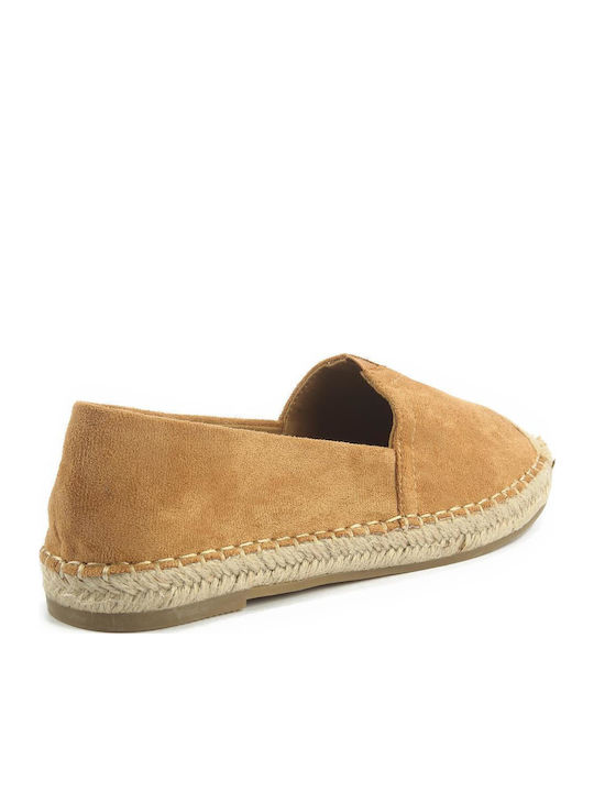Stoff Damen Espadrilles in Braun Farbe
