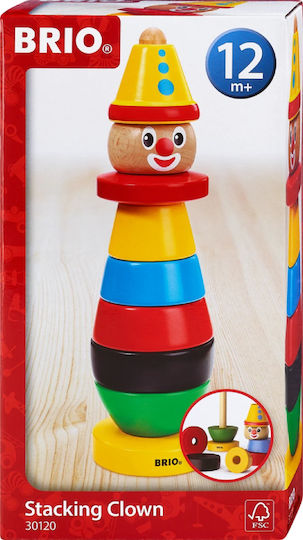 Brio Toys Παιχνίδι Στοίβαξης Stacking Clown από Ξύλο για 12+ Μηνών