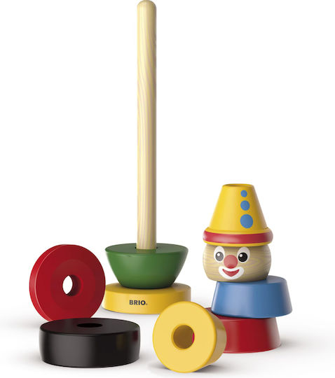 Brio Toys Παιχνίδι Στοίβαξης Stacking Clown από Ξύλο για 12+ Μηνών