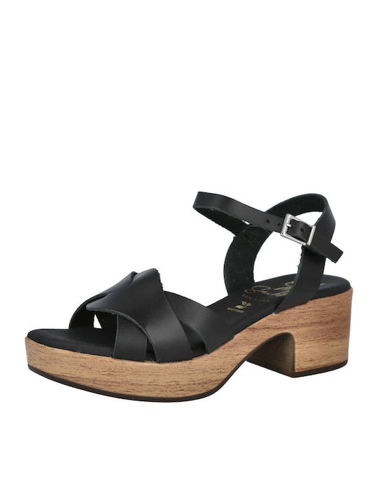 Leather Sandals Black
