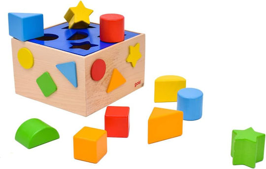 Goki Shape Sorting Toy Wooden Sorting Box made of Wood for 12++ Months