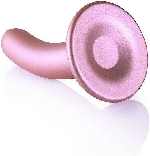 Curved Silicone Imitation Smooth Silicone G Spot Dildo Rose Gold 13cm