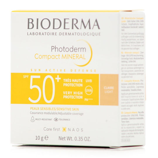 Biodrerma Photoderm Compact Mineral SPF50+ Claire Αντηλιακό προσώπου σε μορφή πούδρας - light απόχρωση