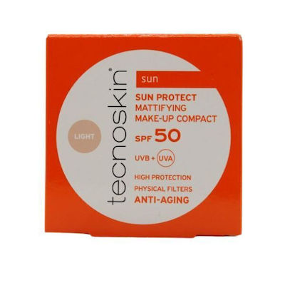 Tecnoskin Sun Protect Wasserfest Sonnenschutz Pulver Für das Gesicht SPF50 mit Farbe Light 10gr