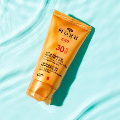 Nuxe Sun Delicious Водоустойчива Слънцезащитна Крем За лице SPF30 50мл