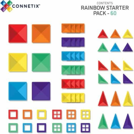 Connetix Magnetisches Bauspielzeug Rainbow für Kinder ab 3+ Jahre alt Jahren