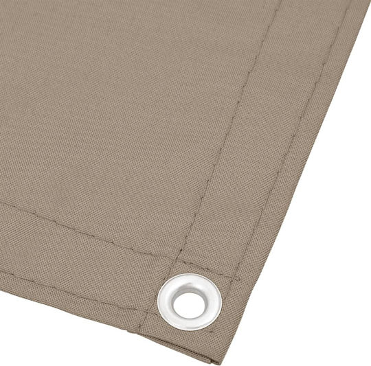 vidaXL Shade Divider Brown With Hoop & with PU Coating 0.75x8m