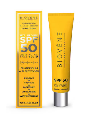 Biovene Hyaluronic Wasserfest Sonnenschutz Creme Für das Gesicht SPF50 40ml