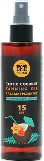 Bee Factor Exotic Coconut Mineral Αντηλιακό Λάδι Σώματος SPF15 σε Spray 200ml