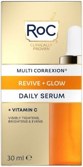 Roc Multi Correxion Revive + Glow Anti-Aging Serum Gesicht mit Vitamin C & Peptide 30ml