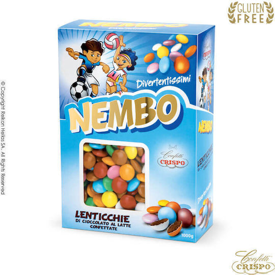 Κουφέτα Crispo Maxi Nembo Choco Lentils 1kg ≈ 900τμχ
