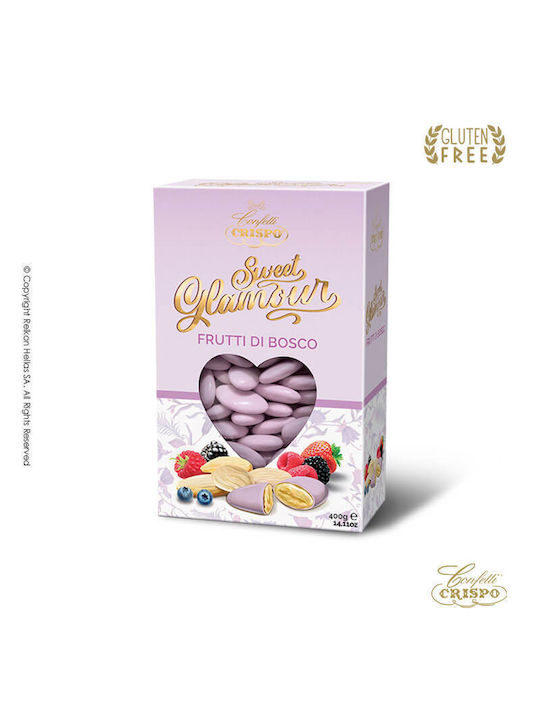 Κουφέτα Crispo Αμυγδάλου Sweet Glamour Φρούτα Του Δάσους Λιλά 0,4kg ≈150τμχ