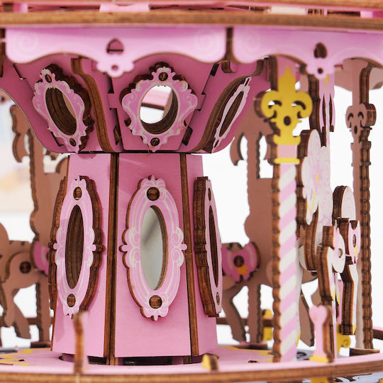 Robotime Παιχνίδι Κατασκευών Ξύλινo Carousel για Παιδιά 10+ Ετών