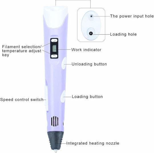 3D Pen Μωβ