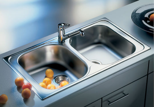 Blanco Tipo 8 Compact Drop-In Кухненски Мивка Inox Дължина 86xШирина 50см Сребрист