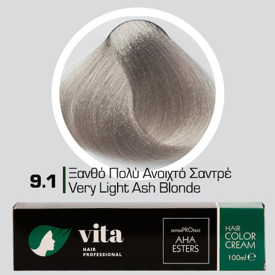 Vita Hair Professional Hair Dye Blonde Very Light Sandy 9.1 100ml