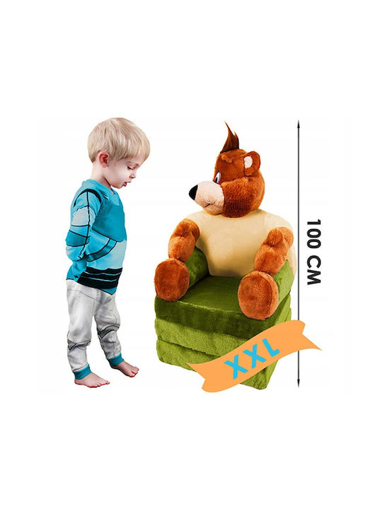 Детско Кресло Bear с Подлакътници Зелен 45x45x90бр