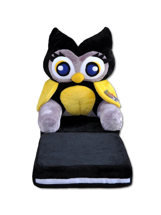Παιδική Πολυθρόνα Owl με Μπράτσα Μαύρη 45x45x70εκ.