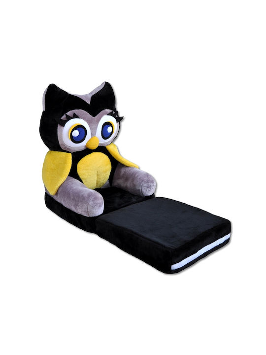 Παιδική Πολυθρόνα Owl με Μπράτσα Μαύρη 45x45x70εκ.