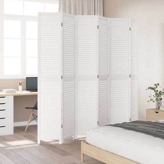 vidaXL Dekorativer Raumteiler Hölzernes mit 6 Paneelen 210x220cm