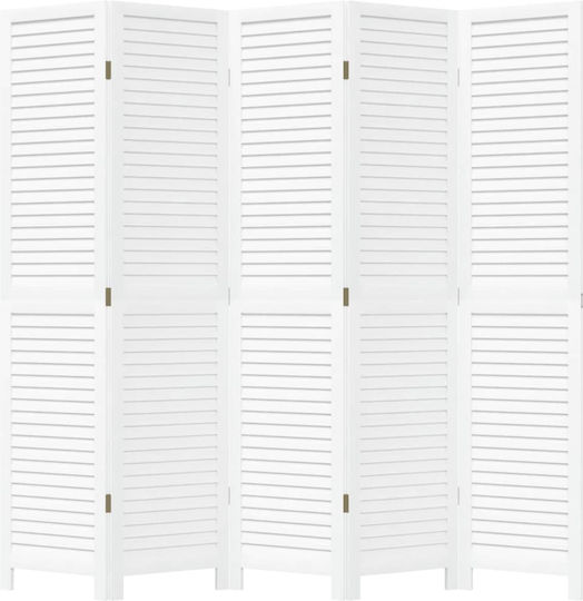 vidaXL Dekorativer Paravent Hölzernes mit 5 Blättern 175x180cm