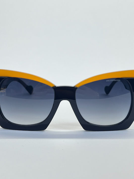 Kreuzbergkinder Unisex Sunglasses with Black Plastic Frame and Black Lens CALYPSO C4