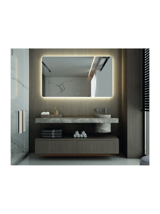 Luminor Joy Oglindă de Baie Dreptunghiulară Lumini LED 120x70cm Negru