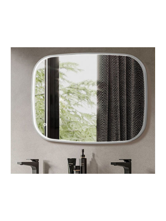 Luminor Oglindă de Baie Lumini LED 60x80cm Argintiu
