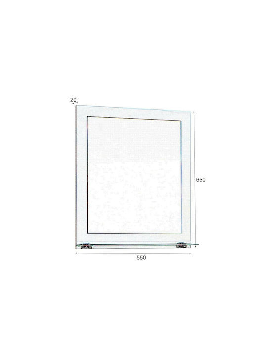 M-Mebel Oglindă de Baie din Plastic cu Lungime 55cm