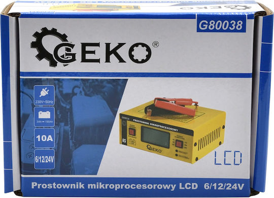 Geko Încărcător Baterii Auto Camion și Motocicletă 6/12/24V