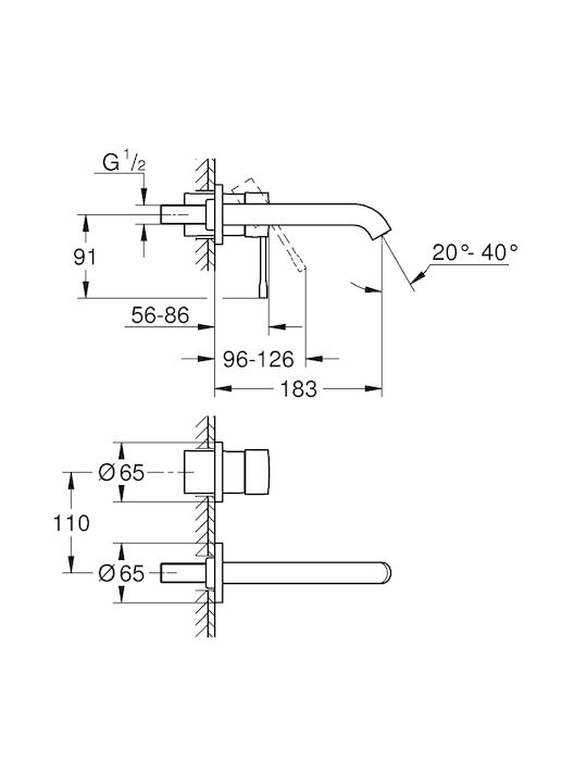 Grohe Essence за Лавабо 1 Изход Inox Сребрист