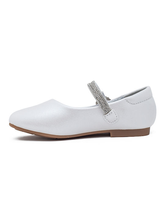 Kinder Pumps & Ballerinas mit Bügel- und Schleifenverschluss Weiße